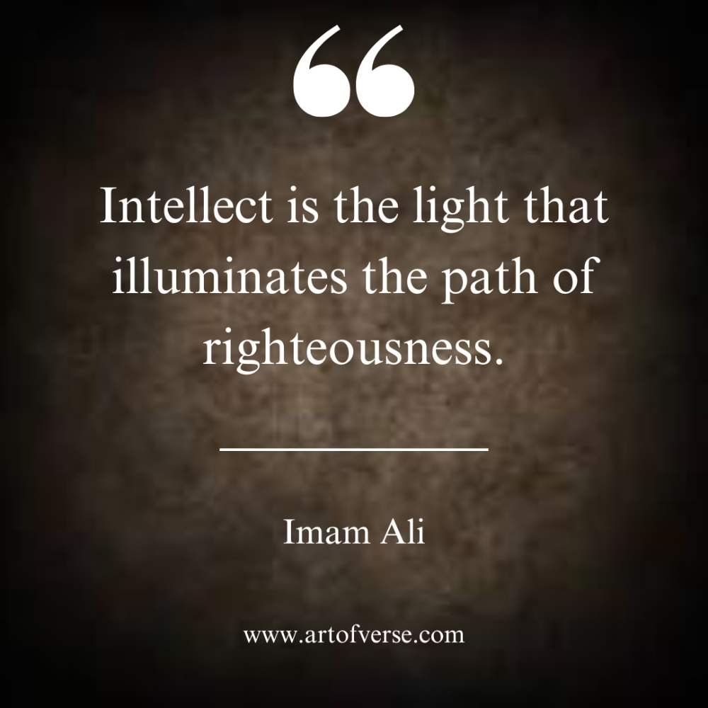 Intellect is the light that illuminates the path of righteousness.