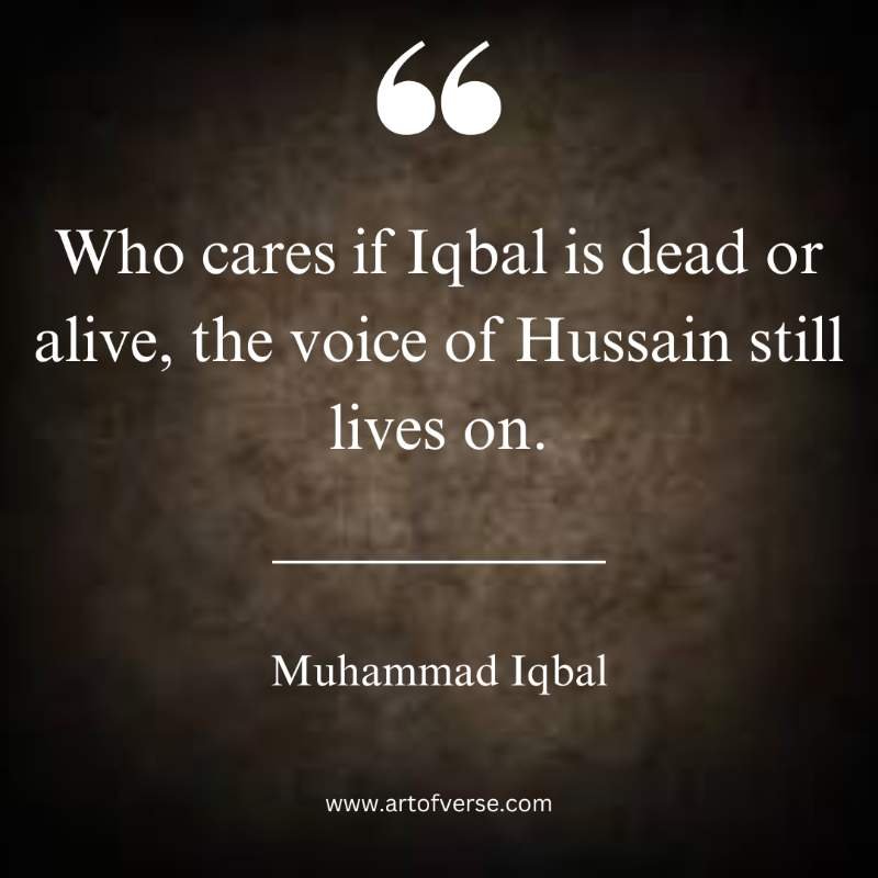 Iqbal Quotes about Imam Hussain