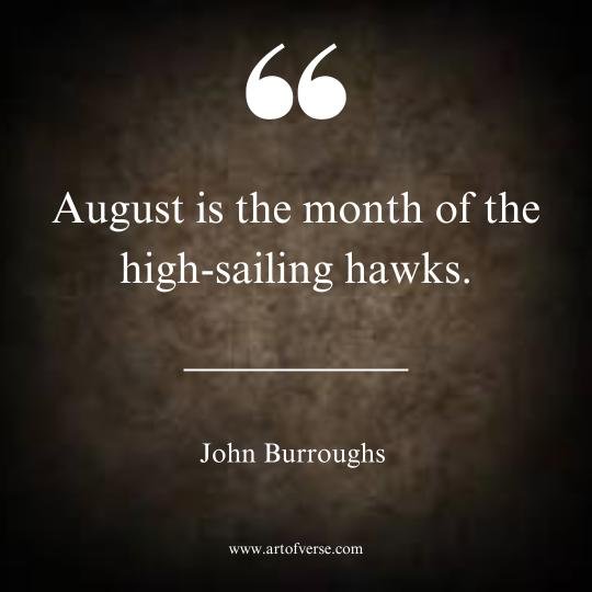 John Burroughs Quotes On August