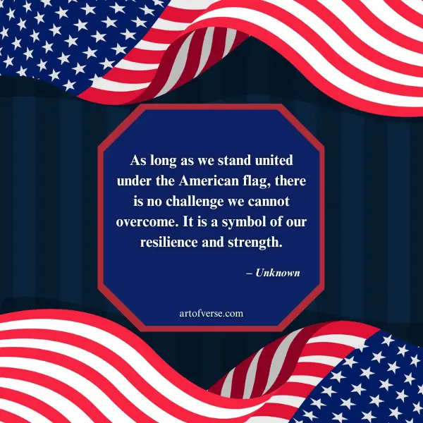 American Flag Quotes on resilience and strength