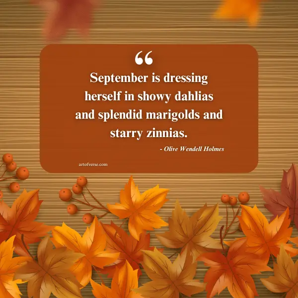 Quotes on the Beauty of September