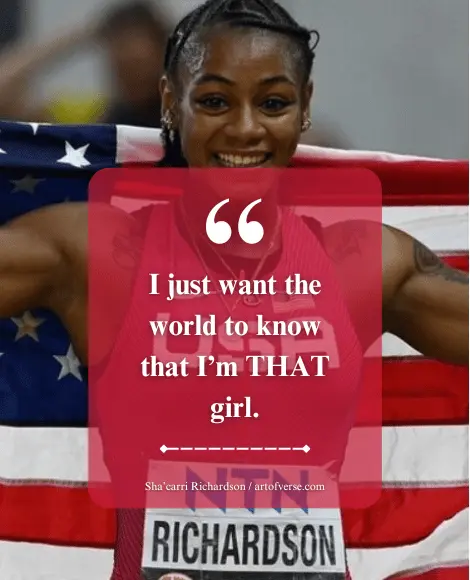 Sha’carri Richardson Quotes for Athletic Success