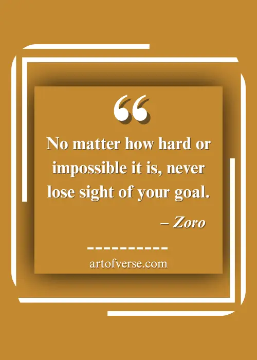 Zoro Quotes for Focus